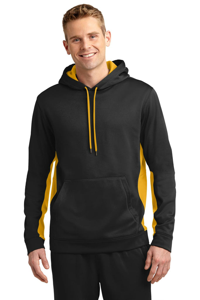 Sport-Tek Sport-Wick Fleece Colorblock Hooded Pullover. ST235