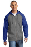 Sport-Tek Raglan Colorblock Full-Zip Hooded Fleece Jacket.  ST269