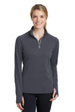 Sport-Tek Ladies Sport-Wick Textured 1/4-Zip Pullover.  LST860