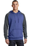 District Young Mens Lightweight Fleece Raglan Hoodie.  DT196