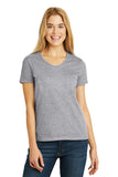 Hanes Ladies Tagless 100% Cotton V-Neck T-Shirt. 5780