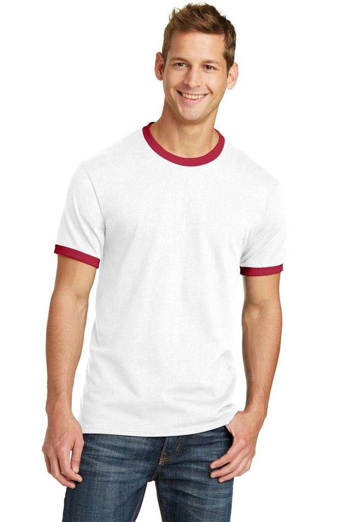 Port & Company Core Cotton Ringer Tee.  PC54R