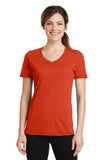 Port & Company Ladies Performance Blend V-Neck Tee. LPC381V