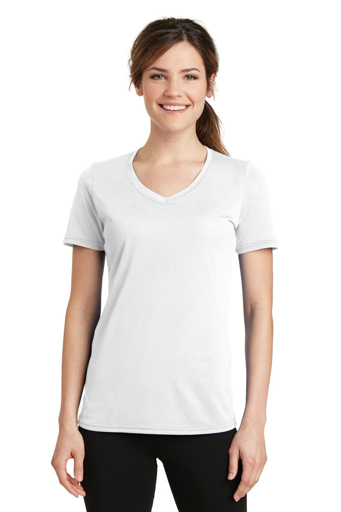 Port & Company Ladies Performance Blend V-Neck Tee. LPC381V