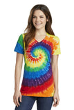 Port & Company Ladies Tie-Dye V-Neck Tee.  LPC147V