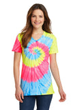 Port & Company Ladies Tie-Dye V-Neck Tee.  LPC147V