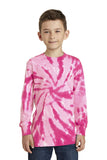 Port & Company Youth Tie-Dye Long Sleeve Tee.  PC147YLS