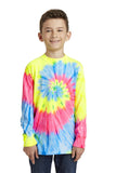 Port & Company Youth Tie-Dye Long Sleeve Tee.  PC147YLS