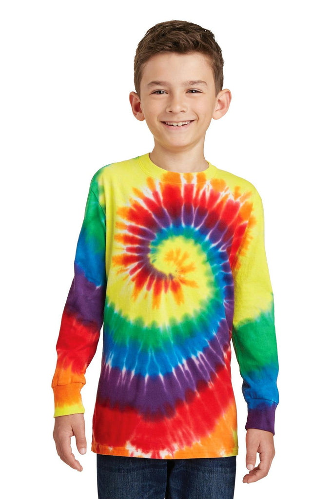 Port & Company Youth Tie-Dye Long Sleeve Tee.  PC147YLS