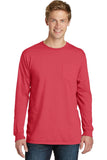 Port & Company Pigment-Dyed Long Sleeve Pocket Tee.  PC099LSP