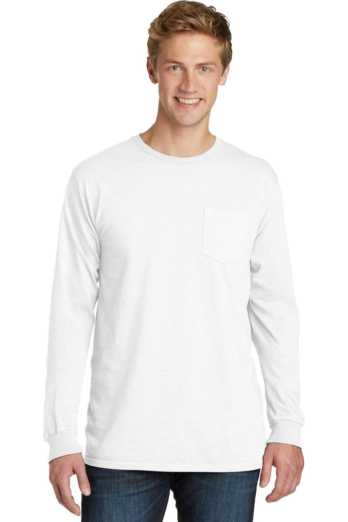 Port & Company Pigment-Dyed Long Sleeve Pocket Tee.  PC099LSP