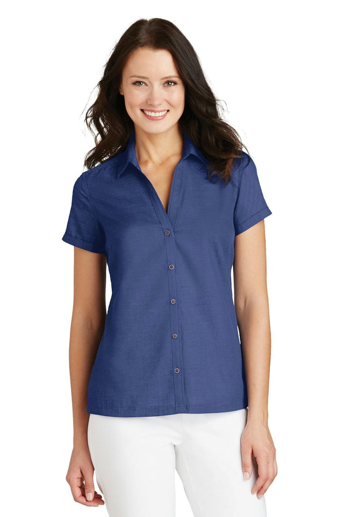 Port Authority Ladies Textured Camp Shirt. L662