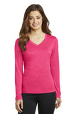 Sport-Tek Ladies Long Sleeve Heather Contender V-Neck Tee. LST360LS