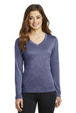 Sport-Tek Ladies Long Sleeve Heather Contender V-Neck Tee. LST360LS