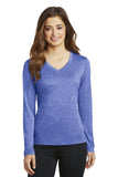 Sport-Tek Ladies Long Sleeve Heather Contender V-Neck Tee. LST360LS