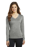 Sport-Tek Ladies Long Sleeve Heather Contender V-Neck Tee. LST360LS