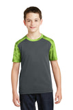 Sport-Tek Youth CamoHex Colorblock Tee. YST371