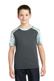 Sport-Tek Youth CamoHex Colorblock Tee. YST371