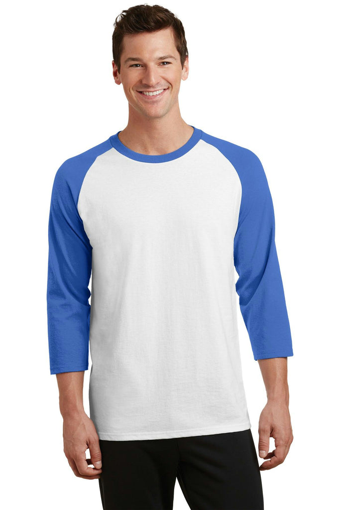 Port & Company Core Blend 3/4-Sleeve Raglan Tee. PC55RS