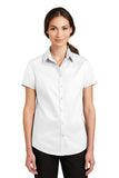 Port Authority Ladies Short Sleeve SuperPro Twill Shirt. L664