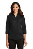 Port Authority Ladies 3/4-Sleeve SuperPro Twill Shirt. L665