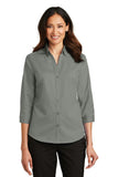 Port Authority Ladies 3/4-Sleeve SuperPro Twill Shirt. L665