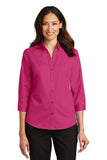 Port Authority Ladies 3/4-Sleeve SuperPro Twill Shirt. L665