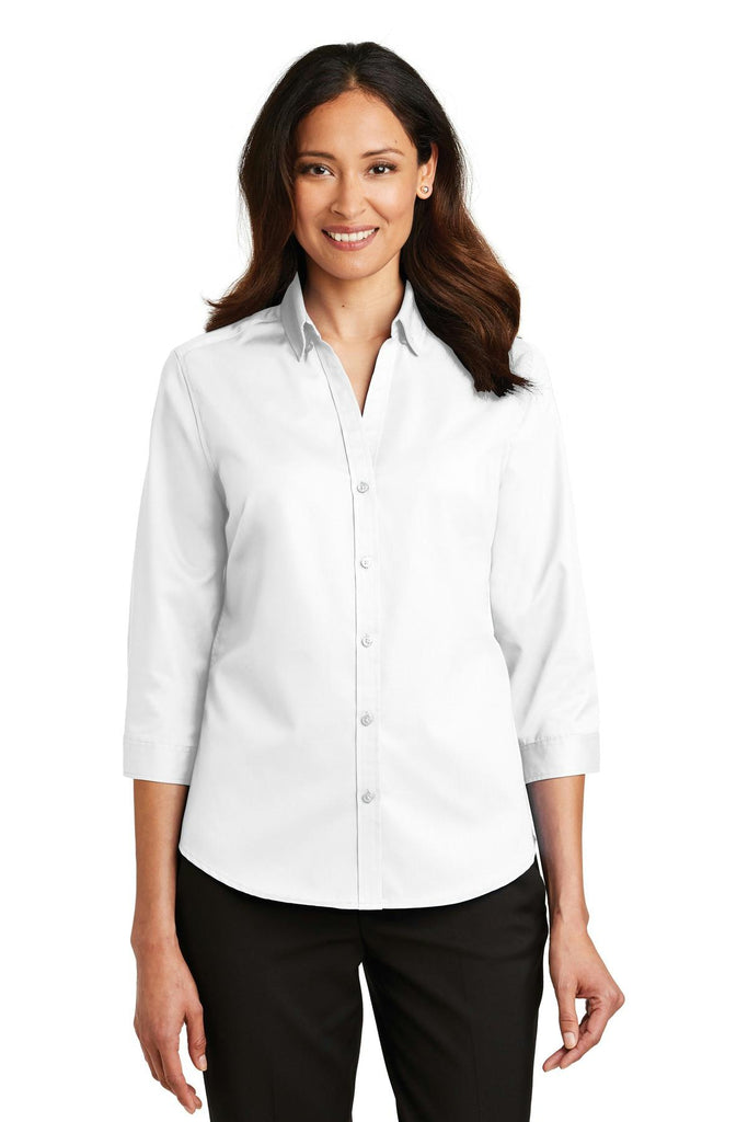 Port Authority Ladies 3/4-Sleeve SuperPro Twill Shirt. L665