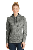 Sport-Tek Ladies PosiCharge Electric Heather Fleece Hooded Pullover. LST225