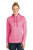 Sport-Tek Ladies PosiCharge Electric Heather Fleece Hooded Pullover. LST225