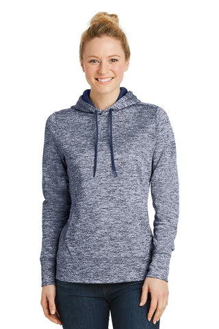 Sport-Tek Ladies PosiCharge Electric Heather Fleece Hooded Pullover. LST225