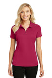 Port Authority Ladies Pinpoint Mesh Zip Polo. L580