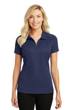 Port Authority Ladies Pinpoint Mesh Zip Polo. L580