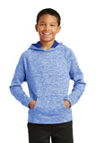 Sport-Tek Youth PosiCharge Electric Heather Fleece Hooded Pullover. YST225