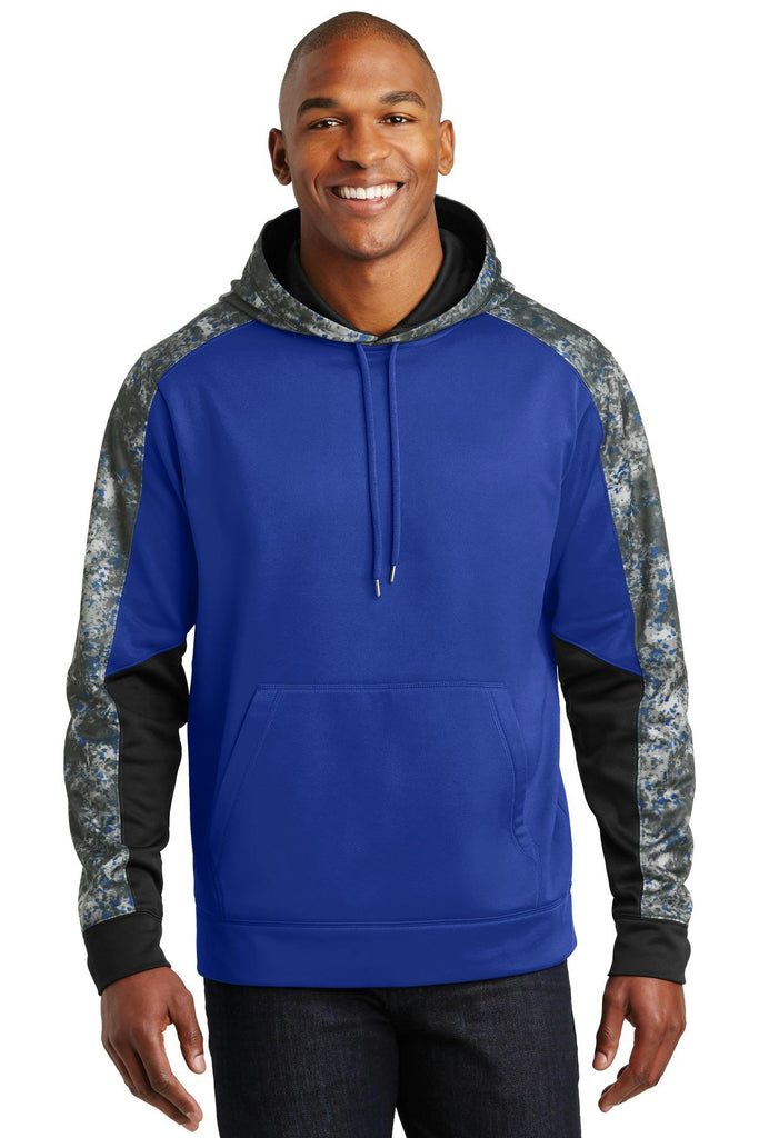 Sport-Tek Sport-Wick Mineral Freeze Fleece Colorblock Hooded Pullover. ST231