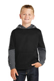 Sport-Tek Youth Sport-Wick Mineral Freeze Fleece Colorblock Hooded Pullover. YST231