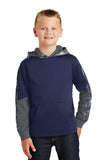 Sport-Tek Youth Sport-Wick Mineral Freeze Fleece Colorblock Hooded Pullover. YST231