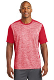 Sport-Tek PosiCharge Electric Heather Colorblock Tee. ST395