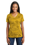 Sport-Tek Ladies CamoHex V-Neck Tee. LST370