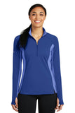 Sport-Tek Ladies Sport-Wick Stretch Contrast 1/2-Zip Pullover. LST854