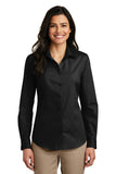 Port Authority Ladies Long Sleeve Carefree Poplin Shirt. LW100