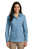 Port Authority Ladies Long Sleeve Carefree Poplin Shirt. LW100