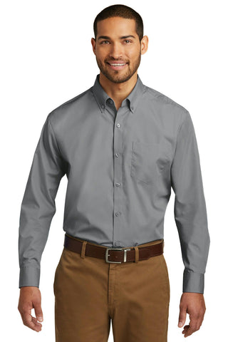 Port Authority Long Sleeve Carefree Poplin Shirt. W100