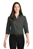 Port Authority Ladies 3/4-Sleeve Carefree Poplin Shirt. LW102