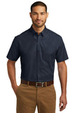 Port Authority Short Sleeve Carefree Poplin Shirt. W101