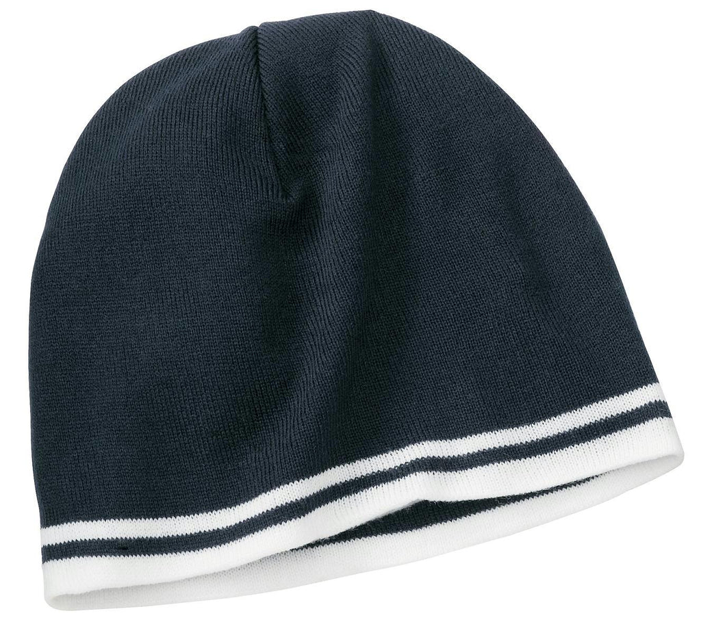 Port & Company - Fine Knit Skull Cap with Stripes.   CP93