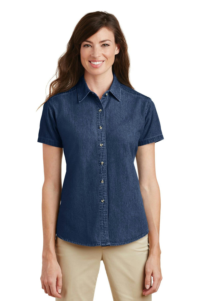 Port & Company - Ladies Short Sleeve Value Denim Shirt.  LSP11