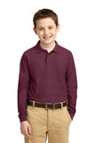 Port Authority Youth Long Sleeve Silk Touch Polo.  Y500LS