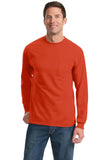 Port & Company - Long Sleeve Essential Pocket Tee.  PC61LSP