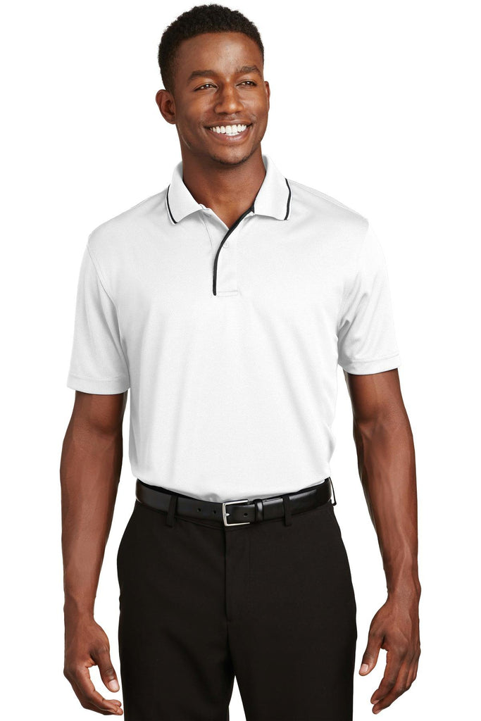 Sport-Tek Dri-Mesh Polo with Tipped Collar and Piping.  K467